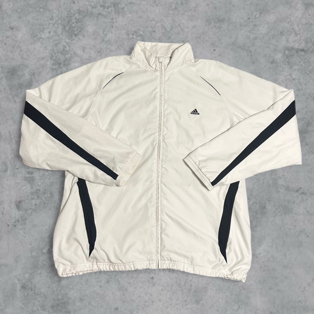 Vintage Adidas Windbreaker Jacket Mens 2XL Full Zip Big Logo 90s y2k